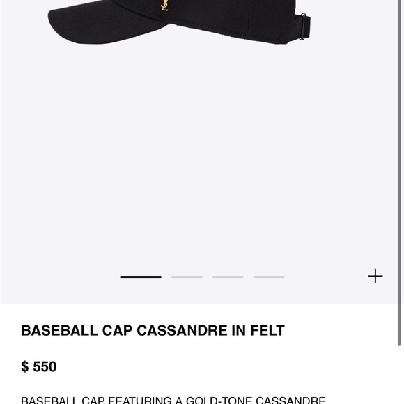 YSL black felt Cassandre baseball cap sz 57. Sold out online. - Picture 7 of 8